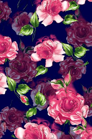 花卉印花华亿平台图片