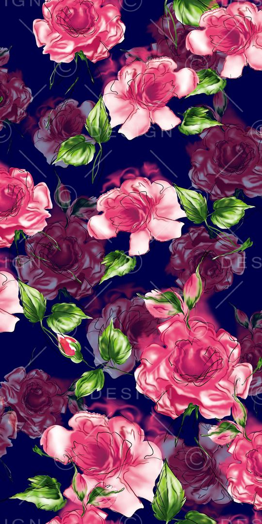 花卉印花华亿平台图片