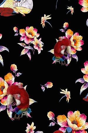 花卉印花华亿平台图片