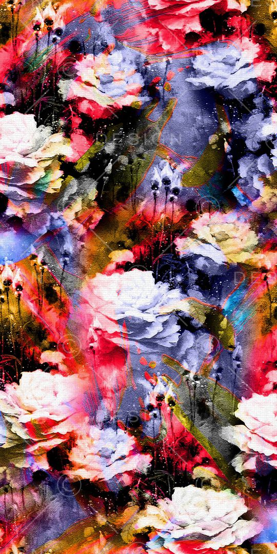 花卉印花华亿平台图片