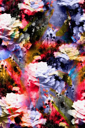 花卉印花华亿平台图片