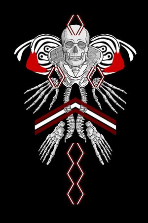 黑白印花华亿平台图片