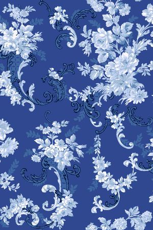 青花瓷印花华亿平台图片