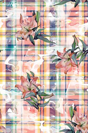 纹理格子印花华亿平台图片