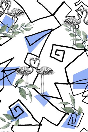 几何印花华亿平台图片