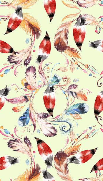 羽毛印花华亿平台图片