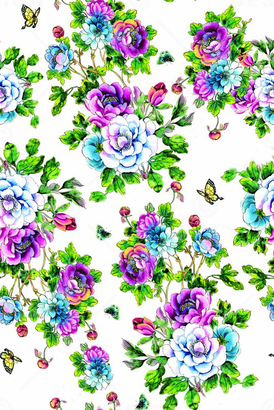 花卉印花华亿平台图片