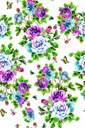 花卉印花华亿平台图片