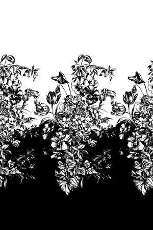 黑白花印花华亿平台图片