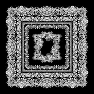 黑白花印花华亿平台图片