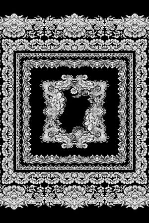 黑白花印花华亿平台图片