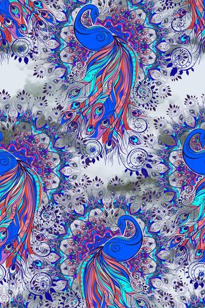 孔雀印花华亿平台图片