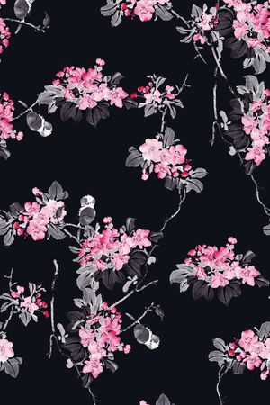 抽象手绘水墨画植物花卉牡丹花数码印花印花华亿平台图片