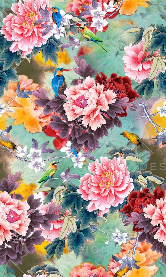 水墨、抽象印花华亿平台图片