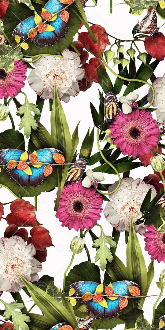 数码花卉类印花华亿平台图片