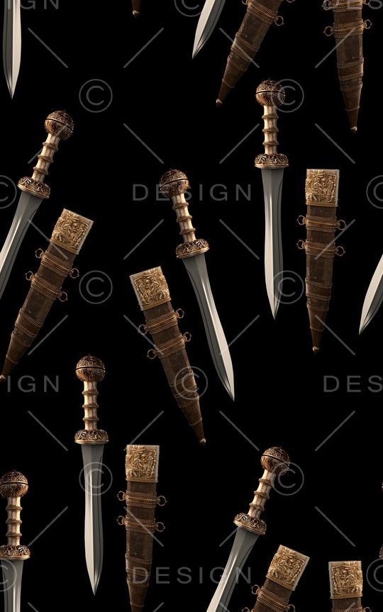 抽象手绘几何剑数码印花印花华亿平台图片