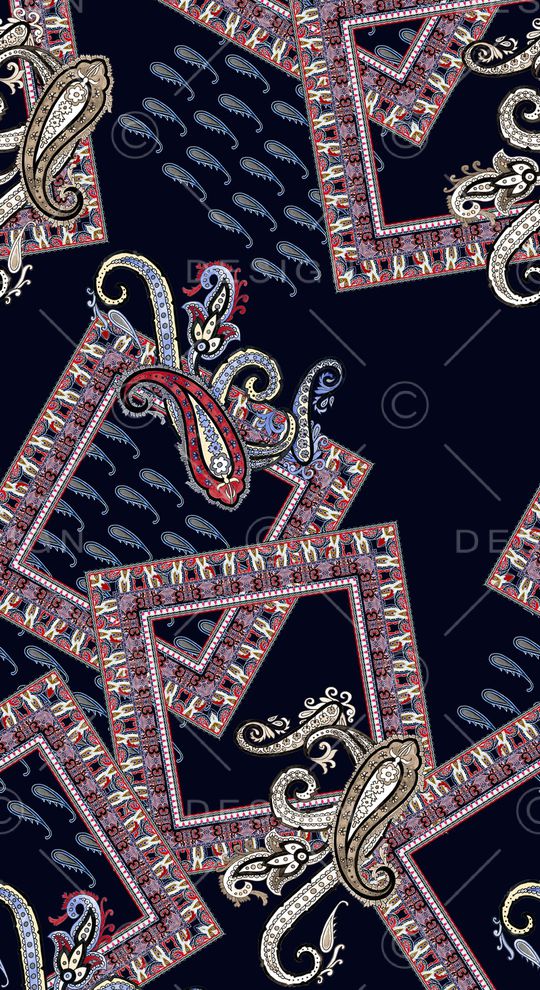 佩兹利印花华亿平台图片