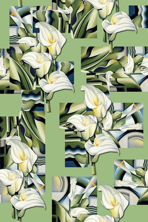 花卉印花华亿平台图片