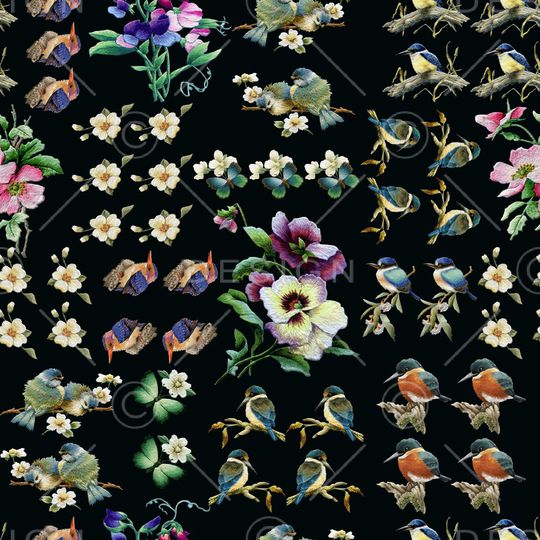 刺绣印花华亿平台图片