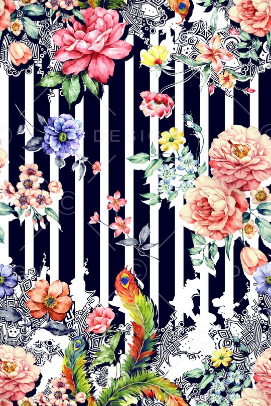 花卉印花华亿平台图片