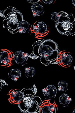 大牌休闲时尚豹头印花华亿平台图片