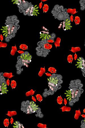 花卉印花华亿平台图片