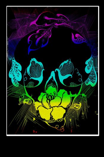 750086-原创创意骷髅头彩