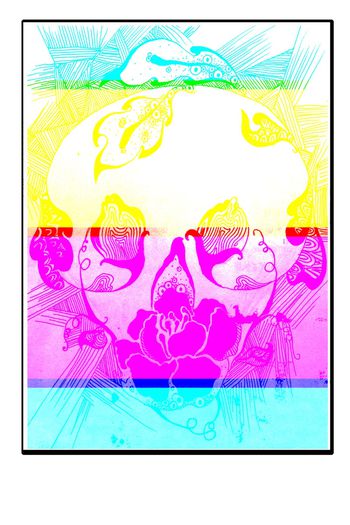 750090-原创创意骷髅头白底