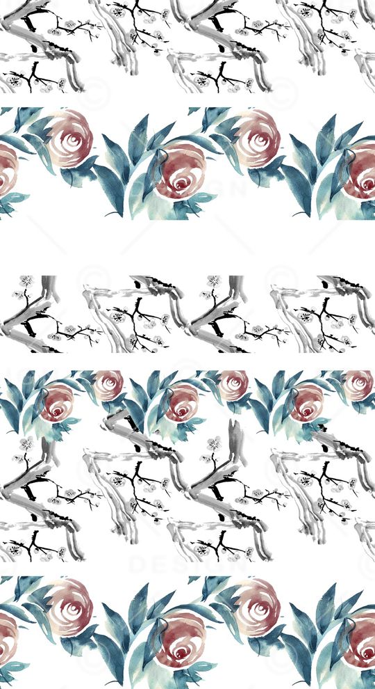 青花瓷印花华亿平台图片