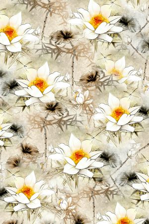 花鸟印花华亿平台图片