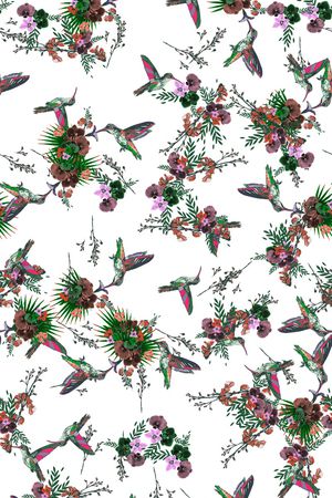 数码花卉类印花华亿平台图片