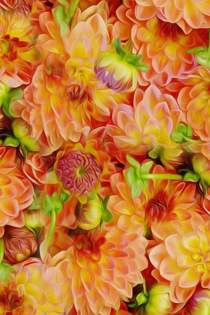 数码花卉类印花华亿平台图片