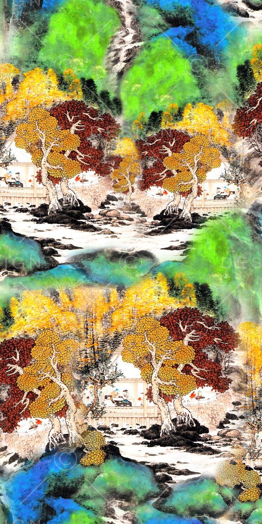 松树印花华亿平台图片