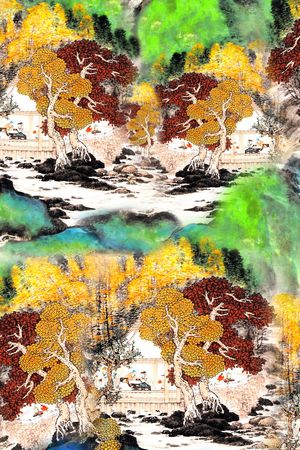 松树印花华亿平台图片