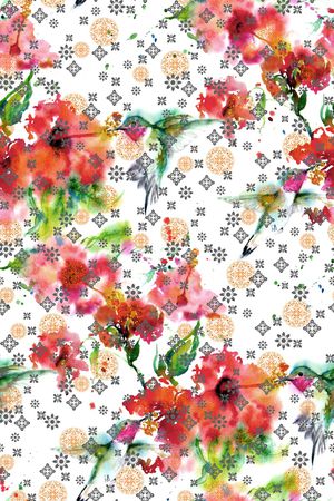 水彩印花华亿平台图片