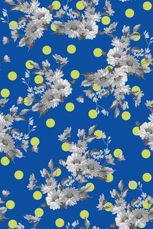 乱花花卉印花华亿平台图片