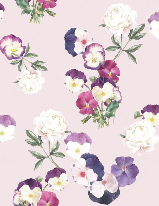 田园花卉印花华亿平台图片