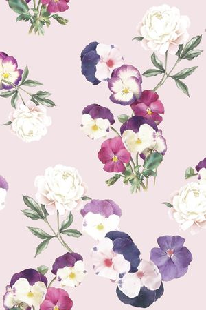 田园花卉印花华亿平台图片