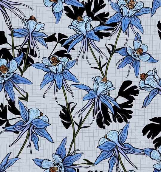 几何花卉印花华亿平台图片