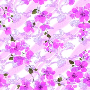 淡雅梅花印花华亿平台图片