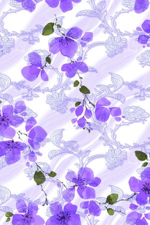 淡雅梅花印花华亿平台图片