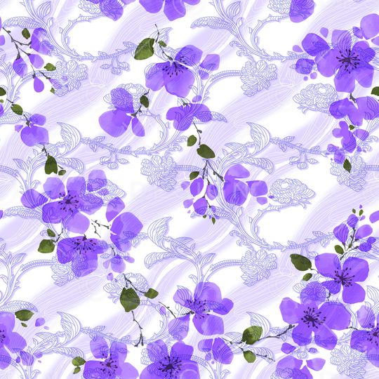 淡雅梅花印花华亿平台图片