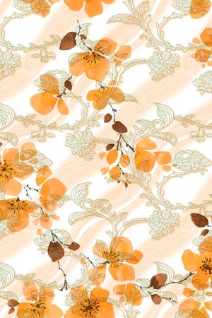 淡雅梅花印花华亿平台图片