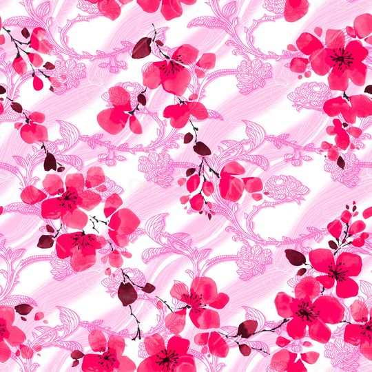 淡雅梅花印花华亿平台图片