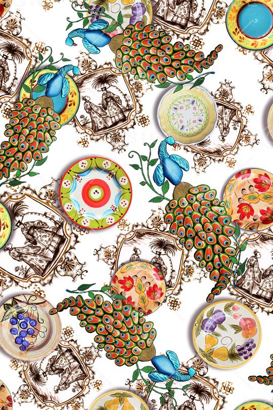 盘子印花华亿平台图片