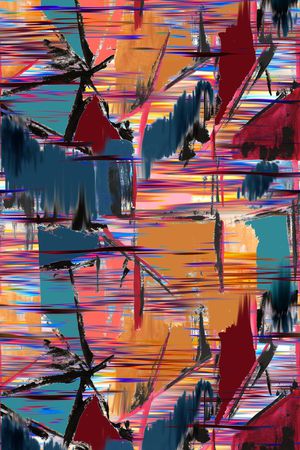 不规则几何印花华亿平台图片