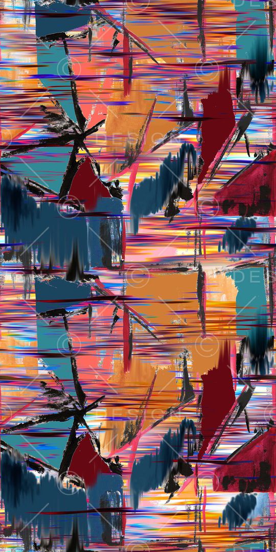 不规则几何印花华亿平台图片