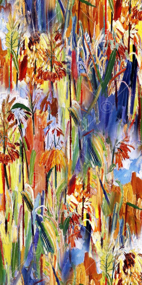 抽象花卉印花华亿平台图片