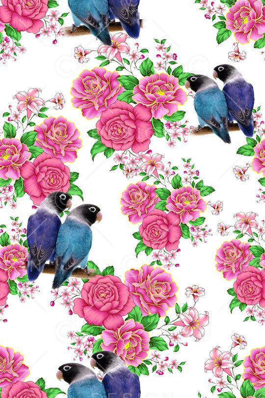 花鸟印花华亿平台图片