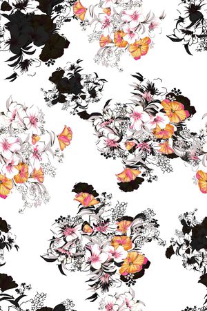 花卉印花华亿平台图片